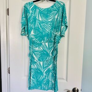 London Times Teal and White Dress